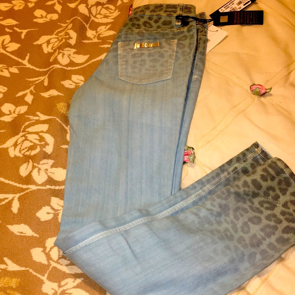 Just Cavalli leopard Print Skinny Jeans